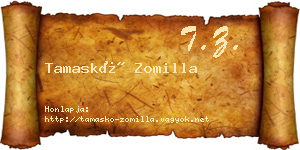 Tamaskó Zomilla névjegykártya